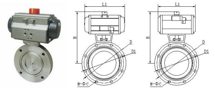 气动真空蝶阀结构图