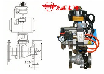 防爆气动球阀结构图